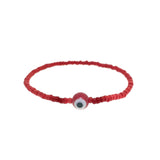 Evil Eye Red Glass Beads  Bracelet by Ruigos Stretchy