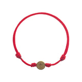 Red Bracelet  Medalla de San Benito Stainless Steel Saint Benedict Medal Bracelet  by Ruigos