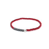 Beaded and Red Cord Knot  Bracelet by Ruigos