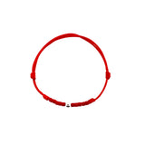 Red string silver Ball Adjustable Bracelet by Ruigos