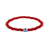 Ruigos Bracelet Evil Eye Silver Sterlin In Ebamel 925 Enamel Colorful Beads  Stretchy