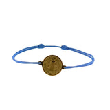 Medal Saint Benedict Blue  Bracelet by Ruigos stainless steel