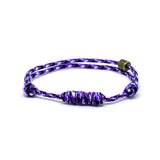 Beaded and Purple Cord Knot  Bracelet by Ruigos