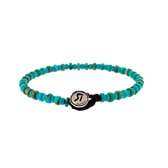 Turquoise Beaded Button Silver 925  Bracelet By Ruigos