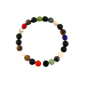 Ruigos Bracelet Multi-Gemstones Beaded Stretchy 8mm a Perfect Gift