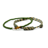 Beaded and Camouflage Cord Knot  Bracelet by Ruigos