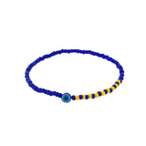 Evil Eye Glass Beads Stretchy Bracelet by Ruigos