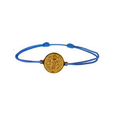 Medal Saint Benedict Blue  Bracelet by Ruigos stainless steel