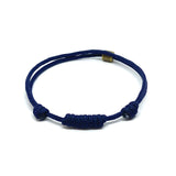 Beaded and Navy Blue Cord Knot  Bracelet by Ruigos
