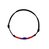 Evil Eye Glass Beads Adjustable Bracelet by Ruigos