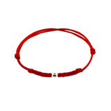 Red string silver Ball Adjustable Bracelet by Ruigos