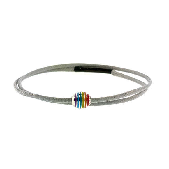 Pride Ball 925 Sterling Silver Cord Friendship Ruigos Bracelet