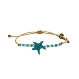 Ruigos Sea Star Jingle Bell  Friendship Bracelet Beach Jewelry Gifts Adjustable Waterproof