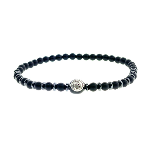 Silver Sterling Charm Magi 8 Ball Bead Bracelet By Ruigos