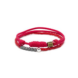 Beaded and Red Cord Knot  Bracelet by Ruigos