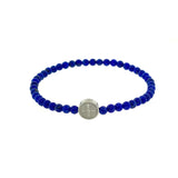 Stainless Steel Saint Benedict Medal Bracelet in Gemstones by Ruigos