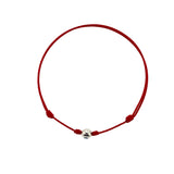 Silver Sterling Evil Eye in Red Cord By Ruigos