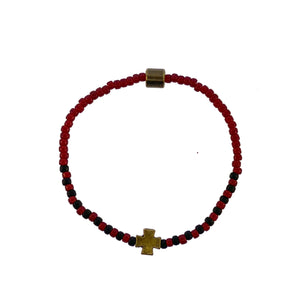 Cross Beads Stretchy Bracelet Men’s Women’s Cross Bracelet