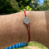 Medal Saint Benedict Red Bracelet by Ruigos stainless steel