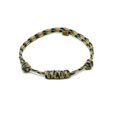 Beaded and Camouflage Cord Knot  Bracelet by Ruigos