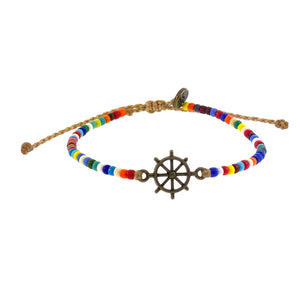 Ruigos Friendship Bracelet Rudder Colorful Beads Adjustable