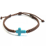 Cross Friendships Bracelets Men’s Women’s by Ruigos, Waxed thread