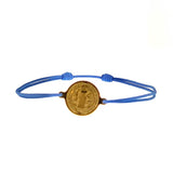 Medal Saint Benedict Blue  Bracelet by Ruigos stainless steel