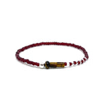 Beaded and Wine Color Cord Knot  Bracelet by Ruigos