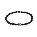 Silver Sterling Charm Magi 8 Ball Bead Bracelet By Ruigos