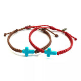 Cross Friendships Bracelets Men’s Women’s by Ruigos, Waxed thread