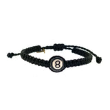 Black Magic 8 Ball  Friendship Bracelet Waxed thread  By Ruigos