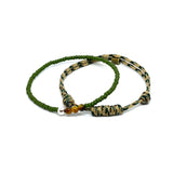 Beaded and Camouflage Cord Knot  Bracelet by Ruigos