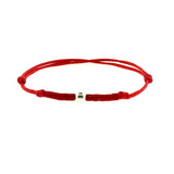 Red string silver Ball Adjustable Bracelet by Ruigos