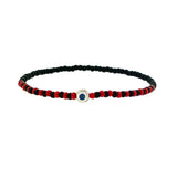 Evil Eye Silver Sterling  925 in Enamel Beaded Bracelet by Ruigos