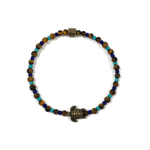 Turtle Tiger Eye & Glass Beads Bracelet By Ruigos