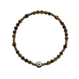 Silver Sterling Charm Magi 8 Ball Bead Hematite  Bracelet By Ruigos