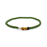 Beaded and Camouflage Cord Knot  Bracelet by Ruigos