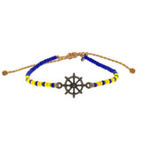 Ruigos Friendship Bracelet Rudder Colorful Beads Adjustable