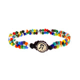 Colorful Mix Beads Button Silver Sterling  Bracelet By Ruigos