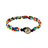 Colorful Mix Beads Button Silver Sterling  Bracelet By Ruigos