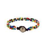 Colorful Mix Beads Button Silver Sterling  Bracelet By Ruigos