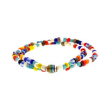 Silver 925  Ball Pride Colorful Mix Double Wrap  Bracelet By Ruigos