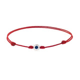 Silver Sterling Evil Eye in Red Cord By Ruigos