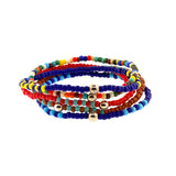 Silver Ball Stretchy Beads Lovely Colorful Bracelet By Ruigos