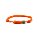 Beaded and Orange  Cord Knot  Bracelet by Ruigos