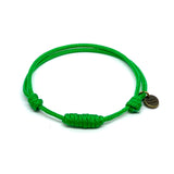 Beaded and Green Cord Knot  Bracelet by Ruigos