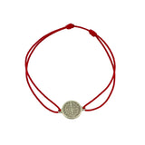 Medal Saint Benedict Red Bracelet by Ruigos stainless steel