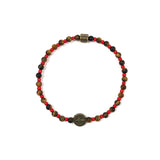 Medal Santi Benedict Eye Tiger Eye & Glass Beads Bracelet By Ruigos