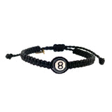 Black Magic 8 Ball  Friendship Bracelet Waxed thread  By Ruigos