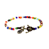 Ruigos Friendship Anchor Bracelet Multi Glass Beads